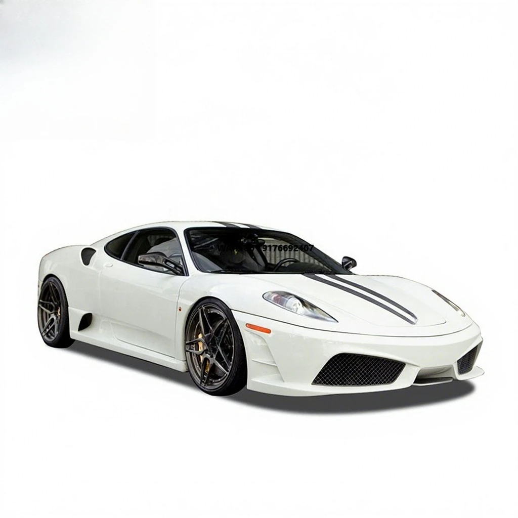 Auto Body Parts Fiberglass+Carbon Fiber Car Front Bumper Body Kits for F430 Upgrade to Veil-side Style