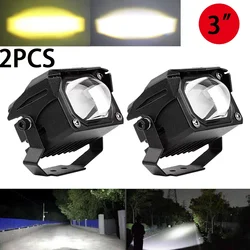 CAMOTO 120W Work Light Led Bi Colour Car Spotlight Hi/Lo Beam 3000K 6000K Fog Lamp Motorcycle lamp For Offroad ATV SUV Truck