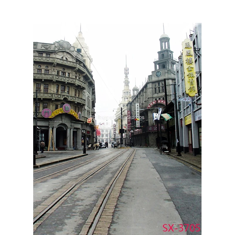 ZHISUXI Retro Europeo Street View Paesaggio Fondali Fotografia Puntelli Matrimonio Bambino Foto Sfondi StudioYXFL-78