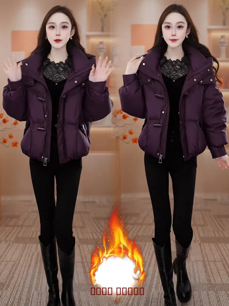 

Модная утепленная женская куртка из флиса, новая зимняя модель в корейском стиле, с длинными рукавами, теплая, на хлопковой подкладке, для повседневной носки