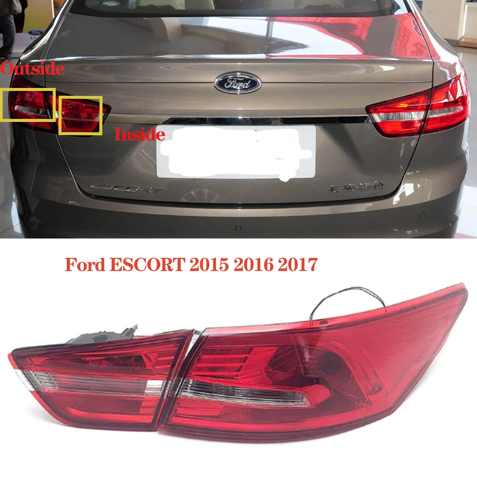 

Для Hyundai Accent 2015 2016 2017, автомобильный светодиодный задний фонарь, задний бампер, стоп-сигнал, указатель поворота, предупреждение