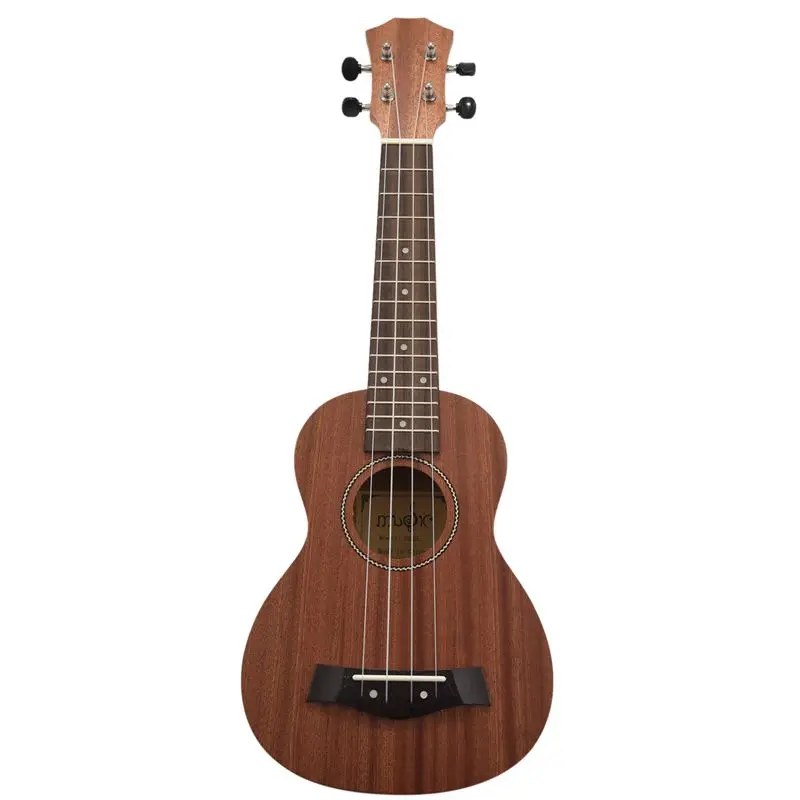 

21 Inch Ukulele Mahogany Soprano Beginner Ukulele Guitar Dolphin Pattern Ukulele Mahogany Neck Delicate Tuning Peg 4 Strings Woo