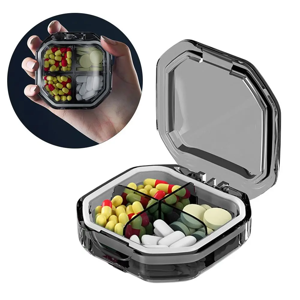 Travel Mini Pill Box 4/6 Grids Weekly Medicine Pills Organizer Case Drug Dispense Portable Medicines Storage Box Pills