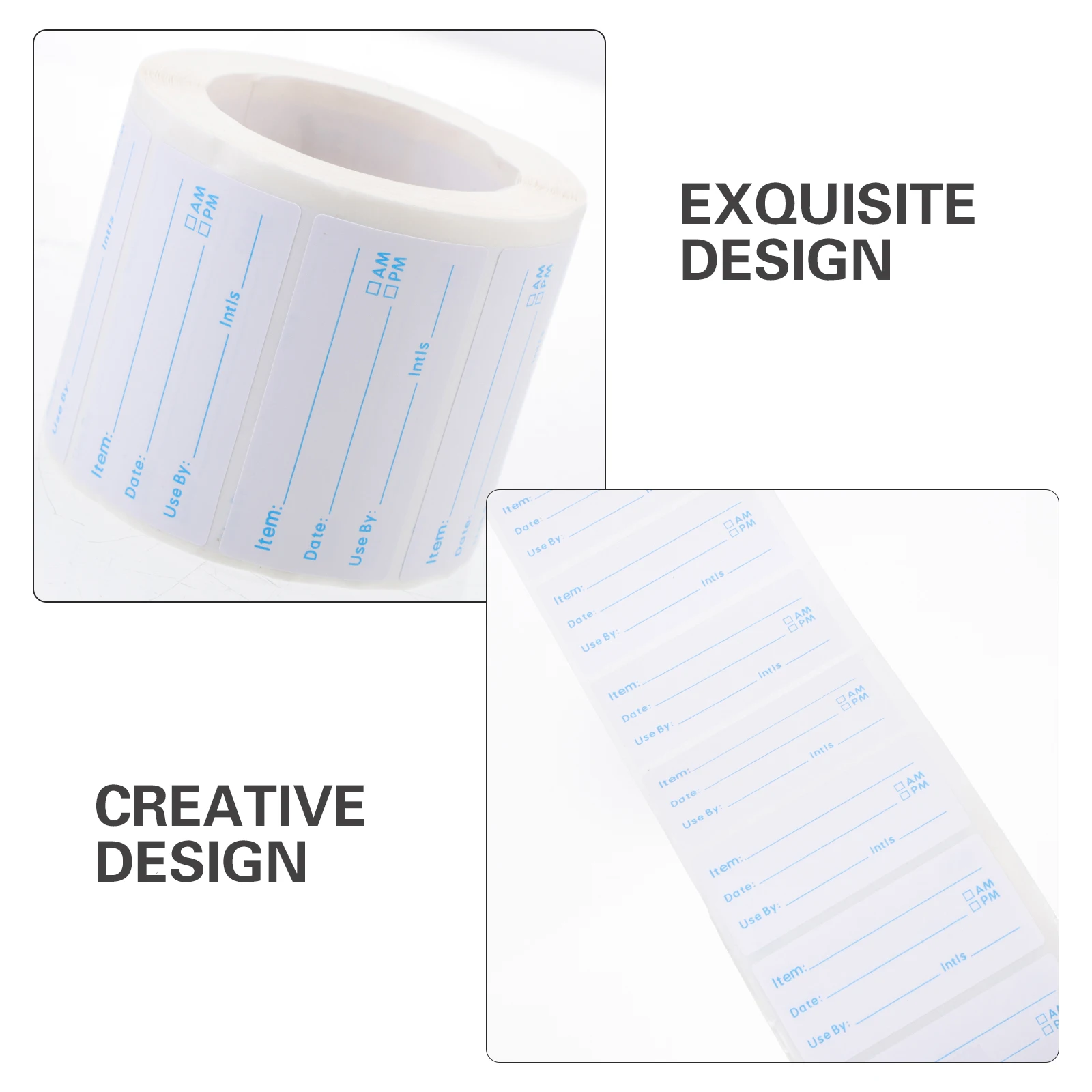 

Rotate Label Sticker Copper Plate Self Adhesive Food Labels Removable Stickers Container Freezer Reusable Identifying Bags Boxes