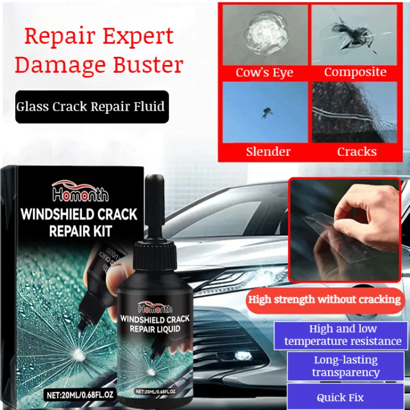 

Car Windshield Repair Kit For Scratches, Cracks And Chips Glass Repair Environmentally Friendly Vehicle Windows Fix Tools