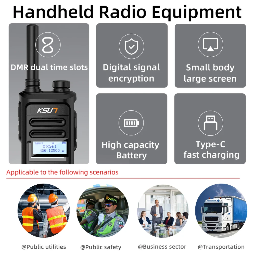KSUN DM3 DMR トランシーバー長距離暗号化デジタルモバイルラジオ双方向ラジオ DMR プロフェッショナルラジオ