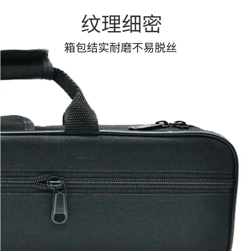 16-Hole Flute Box Shoulder Backpack Western Musical Instrument Flute Storage Box Carry-on Luggage