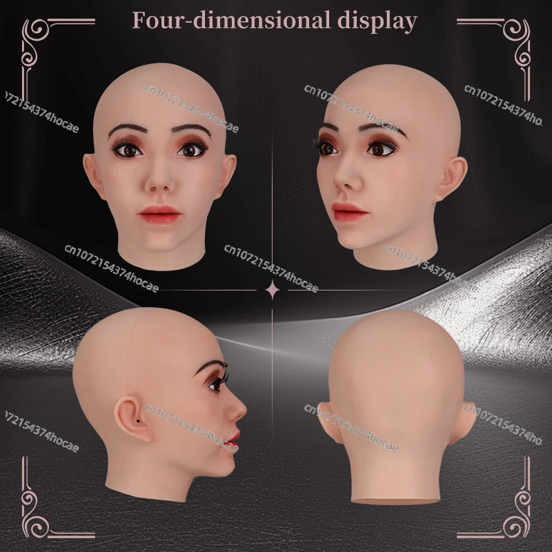 Soft Women's Silicone Headgear Makeup Artist Cosplay Men's and Women's Silicone Multifunctional Makeup Mask Halloween