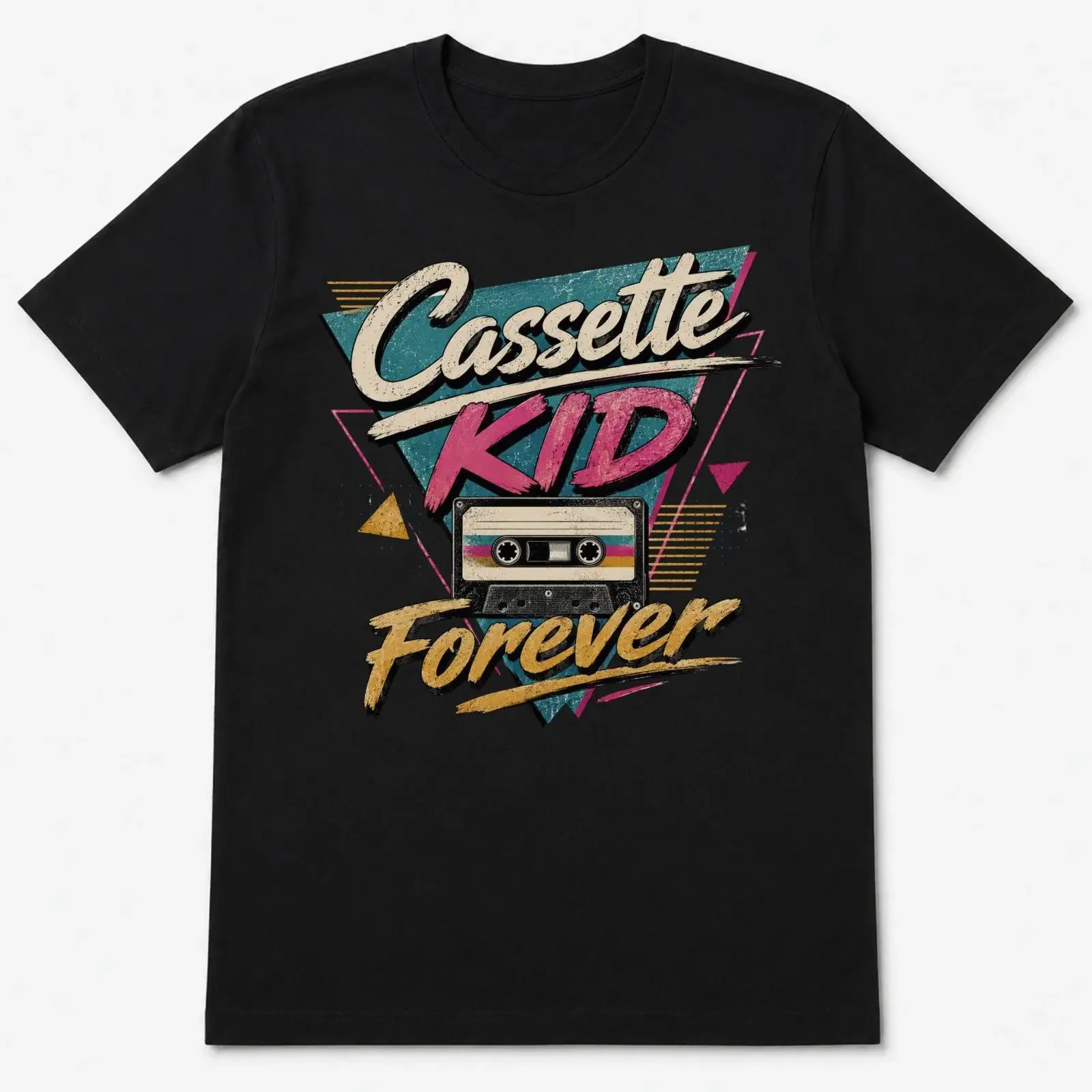 Cassette Kid Forever T Shirt Retro 80s Vintage Music 90s Nostalgia Mixtape Lover  vintage Washed designer clothes Casual