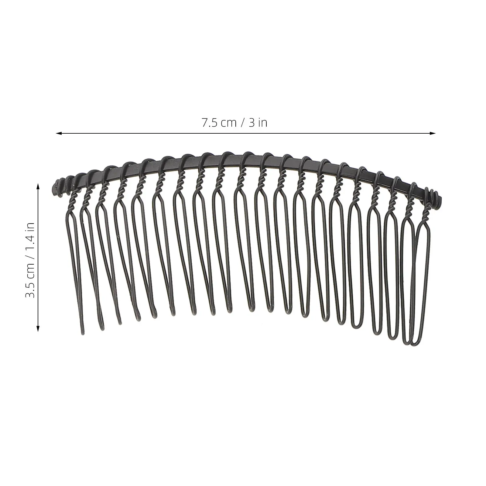 12Pcs Metal Hair Side Combs 20 Fine Teeth Matte Black Gold Silver Secure Hold Updo Bridal Veil Hair Clips Accessories