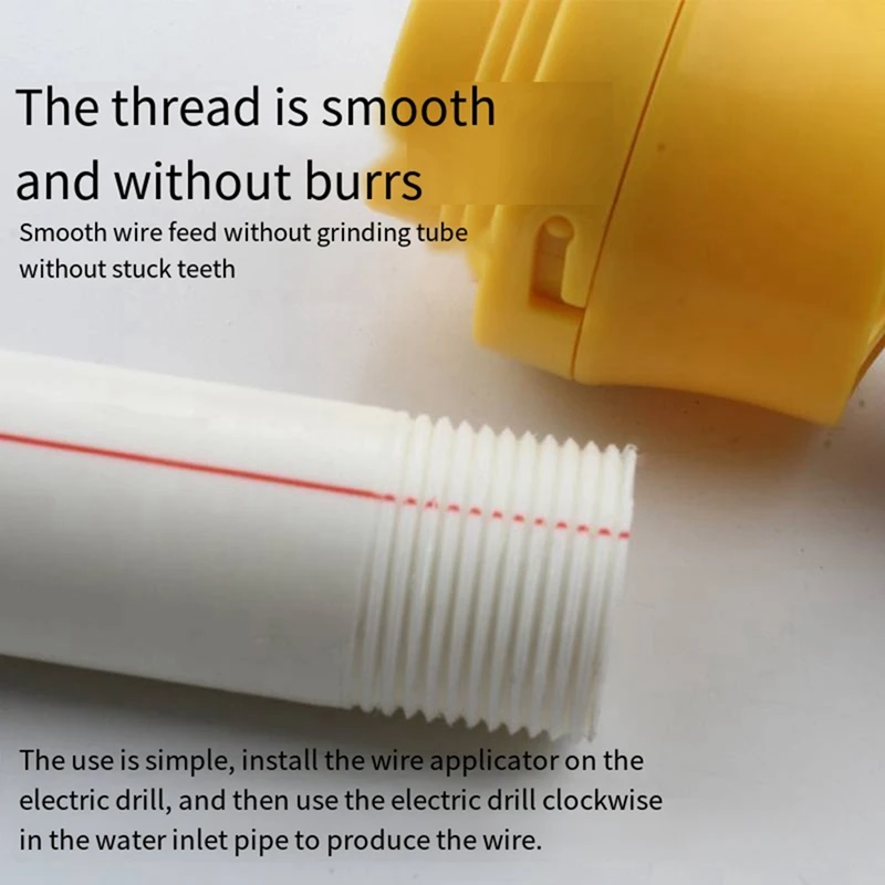 New Ppr Thread Making Tool Electric Drill To Water Pipe Threader Plastic Die Electric Threading Machine Tool Water Pipe