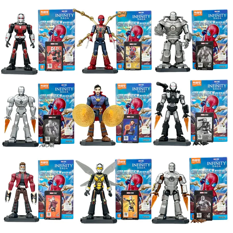 1/9 pièces BLOKEES Marvel blocs de construction jouets iron man MK1 MK2 machine de guerre Spider Man Ant Man figurine modèle kits pour enfants cadeau