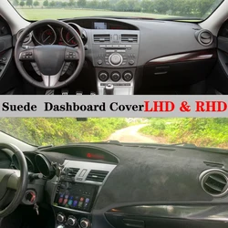 Suede Leather Dashmat Dashboard Cover Pad Dash Mat Anti-Slip Carpet Accessories For Mazda 3 Mazda3 BL 2009 2010 2011 2012 2013