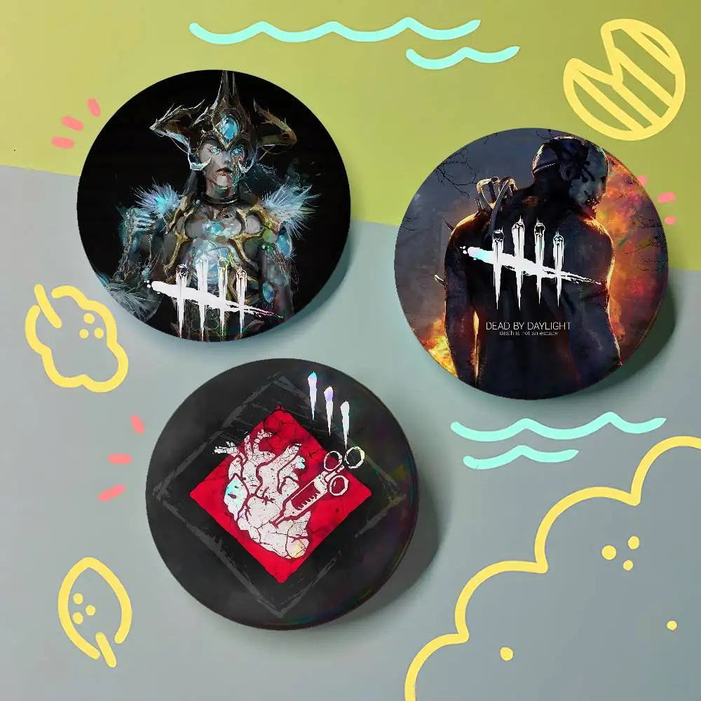 Game D-Dead By D-Daylight For Badge Fashion Laser Holographic Effect Badge Custom Design Metal Lapel Brooch For Backpack Decor