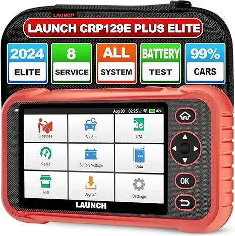 OBD2 Scanner CRP129E PLUS Full System Diagnostic Tool 12V Automotive Engine Code Reader with 8 Special Function