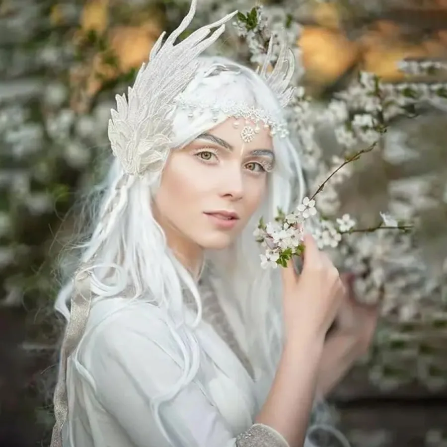 ريشة الملاك الجناح مقاطع الشعر المطرزة باريت دبوس الشعر لجميع القديسين تأثيري حفلة العروس الزفاف أغطية الرأس إكسسوارات الشعر