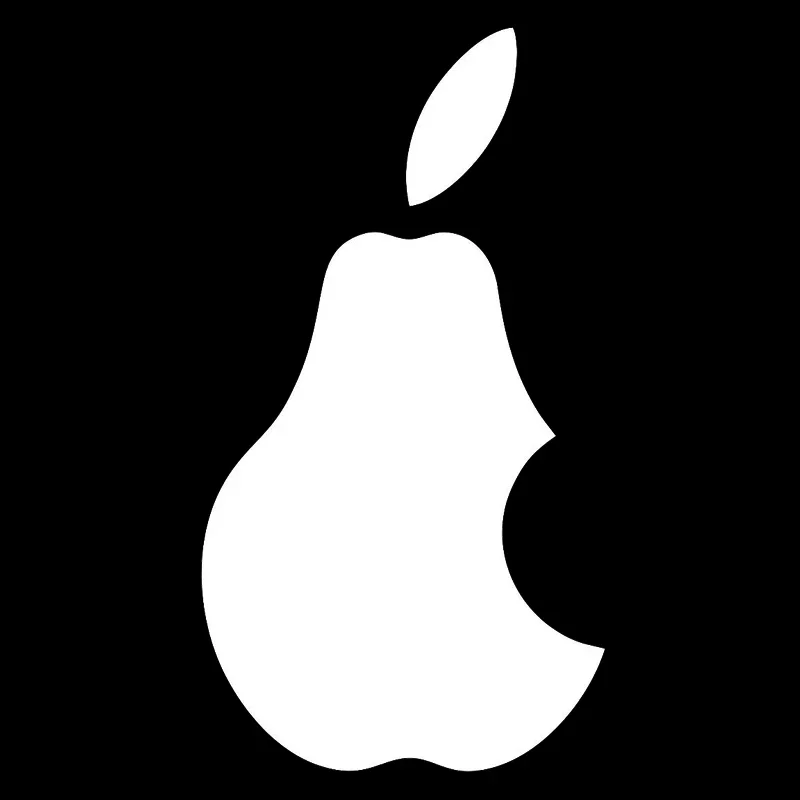 Car Sticker Pear NO Apple Logo Waterproof Vinyl Decal Car Accessories Pegatinas Para Coche DIY Car Styling,15CM
