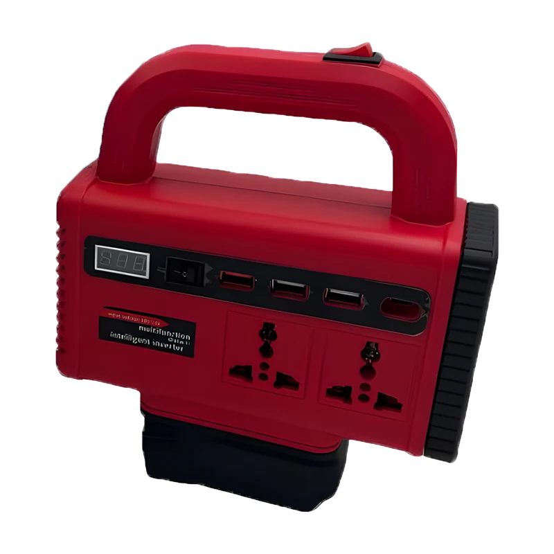 

Multifunctional LED Inverter Compatible for Makita/Milwaukee 18V Li-ion Batteries Portable Smart Inverter with USB Type-C Port