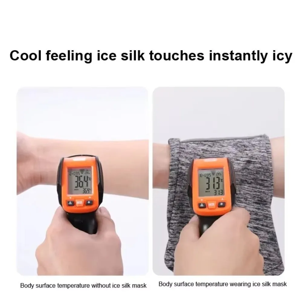 Cool Sun Protection UV Protection Mask Ice silk Breathable Face Scarf Quick-drying Sweat-absorbent Men Mask