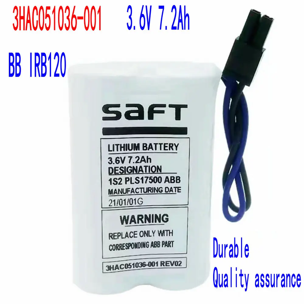 

Brand new ABB IRB120 battery 3HAC051036-001 3.6V 7.2Ah SAFT Robot battery