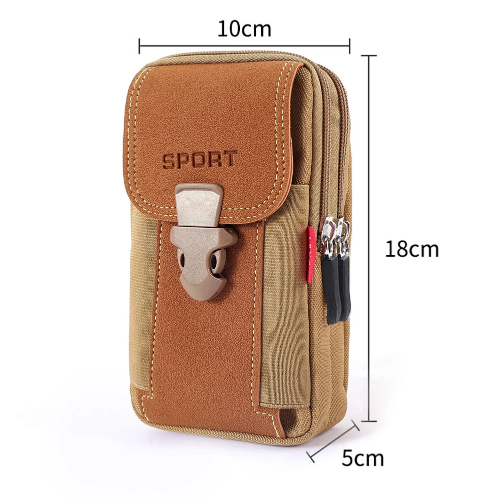Man Belt Pouch Mobile Phone Bag for Men Phone Holster Bag Molle Waist Bag Pack Small Tactical Duty Belt Backpack Card Holder