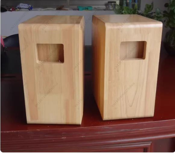 2Inch 3in 4inch Maze Wooden Speakers Are Customized, Computer Desktop Empty Box, Bookshelf, and A Pair of Stereos Are DIY