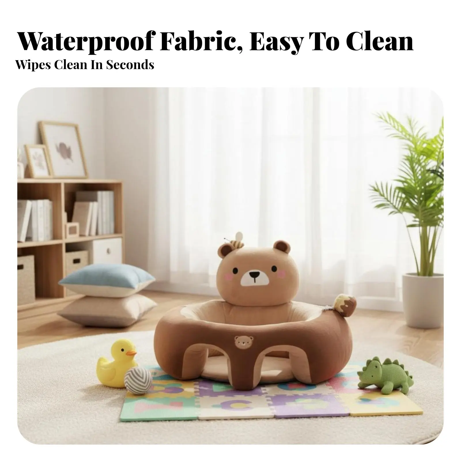 

Надувное кресло-тренажер для сидения с поддержкой позвоночника, напольное сиденье для младенцев, защитные ограждения Skingentle для малышей, родителей, игровой период