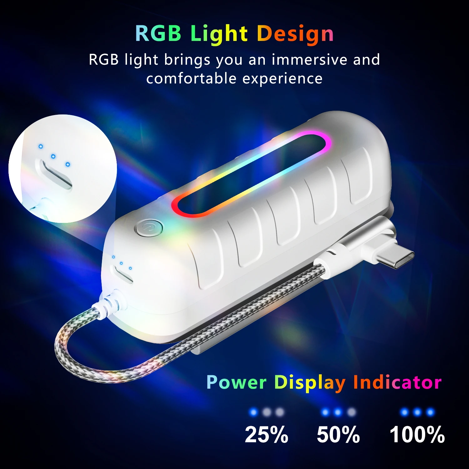 Meta For VR Gaming Accessories Fast Charging 5000mAh Power Bank With Lithium Battery Large Capacity Wireless Charging