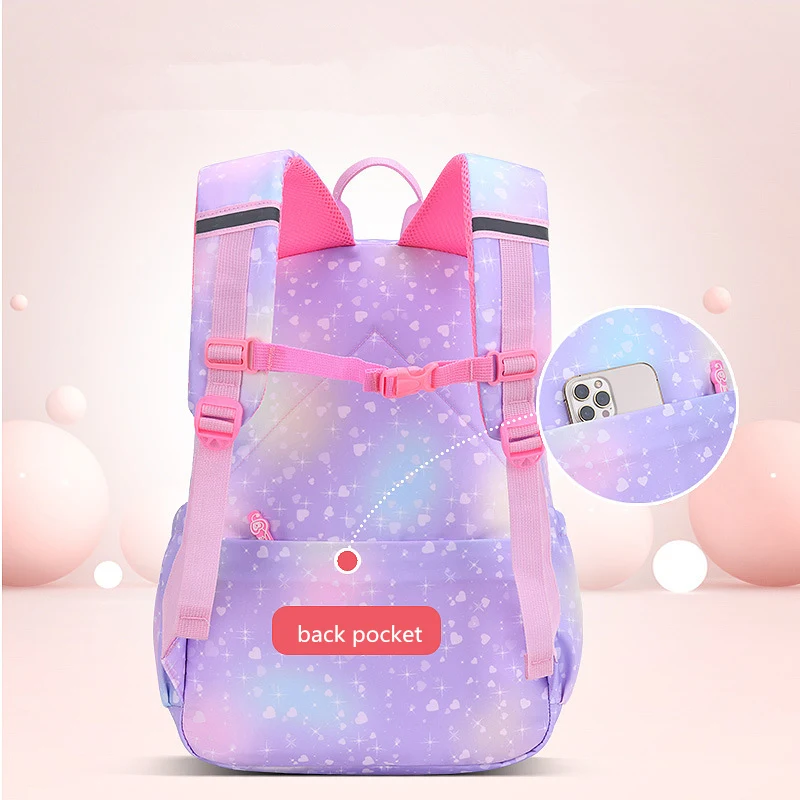 Imagem -05 - Prova Impermeável Água Mochila 2023 Nova Escola Primária Mochila Bonito Colorido Bolsas para Meninas Princesa Escola Mochila Femenina Crianças à