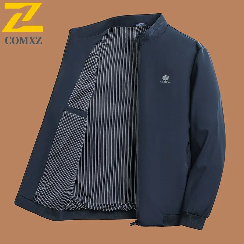 

Мужская однотонная деловая куртка, осенняя ветрозащитная легкая роскошная повседневная куртка, уличная спортивная легкая ветровка, модная куртка