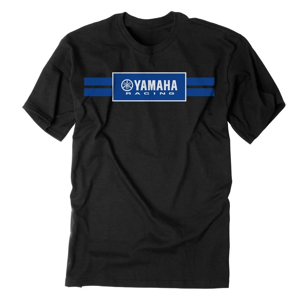 Camiseta Yamaha Factory Effex Yamaha Racing Stripes negra para adultos con licencia oficial YZF YZ WRF TTR