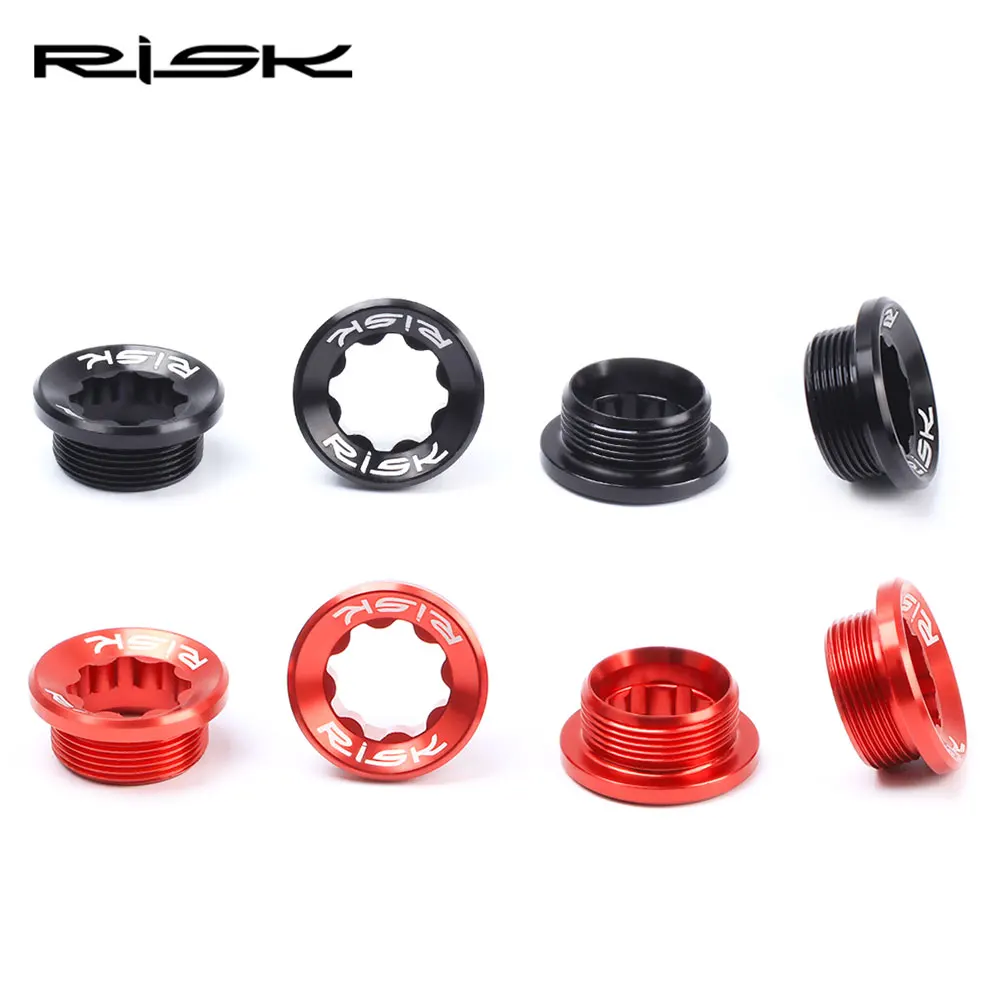 RISK M20x8mm Bicycle Bottom Bracket Bolts Aluminum Bike Chainwheel BB Cranks Cover Cycling Cups Arm Bolt With Transfer tool Kit