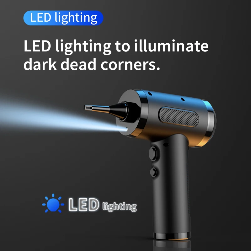 Penyedot Debu Mobil Nirkabel Portabel Purerobo VC016 68W Daya Tinggi 3 Gigi untuk Rumah dan Mobil Penyedot Debu Nirkabel Genggam