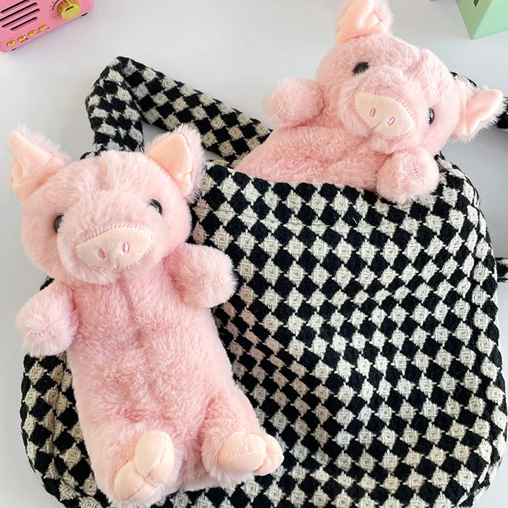 Pig Pencil Case Portable Pouch Cute Storage Bag Adorable Plush Decorative