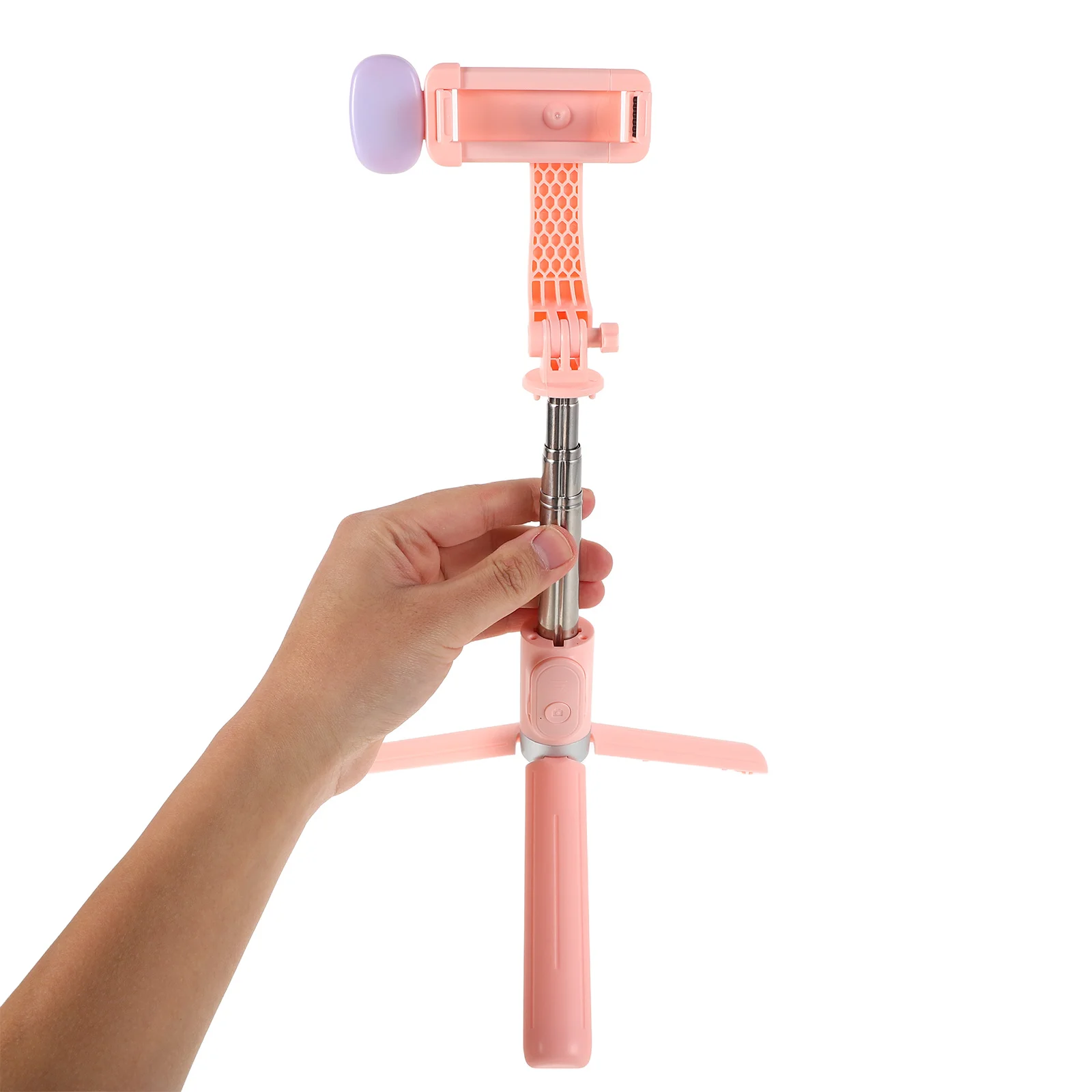 

Extendable 1M Selfie Stick Phone Holder Foldable Fill Light for Content Creators Travel Video Recording Tripod Stand