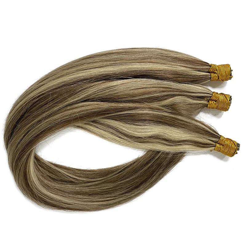 Cápsula de queratina recta para mujer, extensiones de cabello humano Real, punta de queratina, cabello de fusión Natural, 50 unids/set