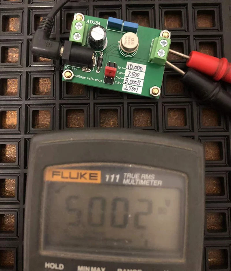 Imagem -05 - Referência Tensão Fonte 10v Calibração Calibração Resistindo Capacitor Board para Multimete Tensão Filtro Ad584
