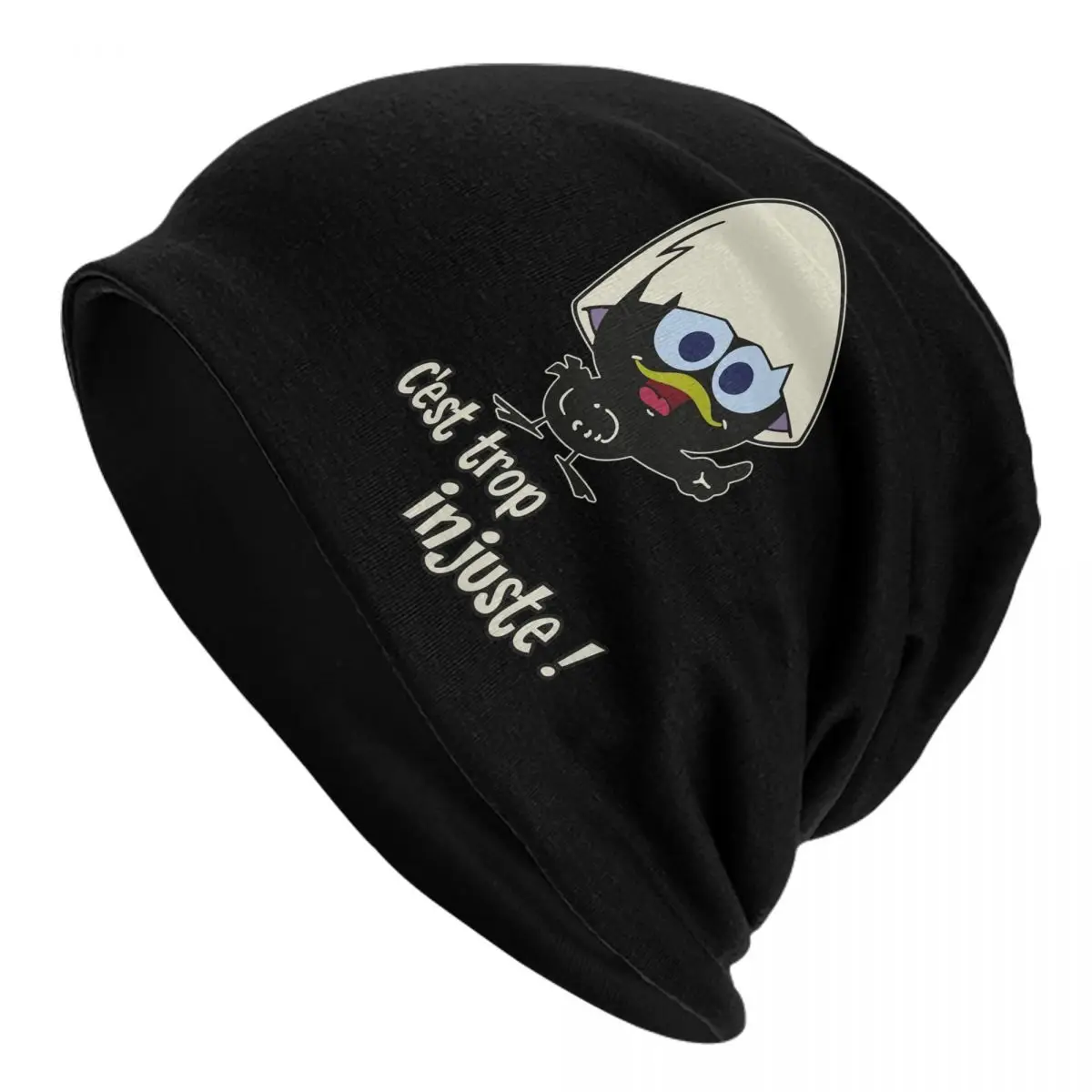 Anime Kawaii Black Chicken Cap Calimero Fashion Autumn Winter Outdoor Skullies Beanies Hat Summer Warm Multifunction Bonnet Hat