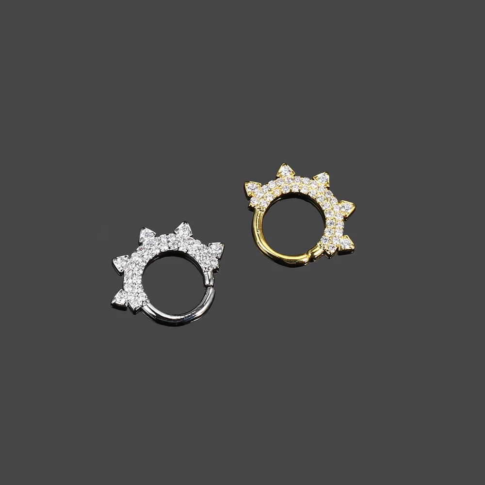 Rook Tragus Helix Piercing Hoop Earring for Women Lobe Cartilage Heart Ear Percing Chain Earring Stainless Steel Jewelry CC149