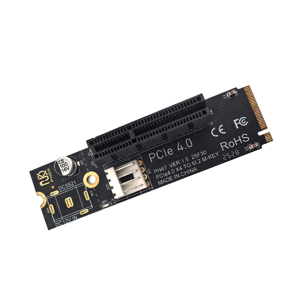 

Адаптер PCI-E 4X для NGFF M.2, конвертер для жестких дисков NGFF M.2 в PCI-E 4X, совместимый с адаптерами PCI-e X1, X4, X8, X16.