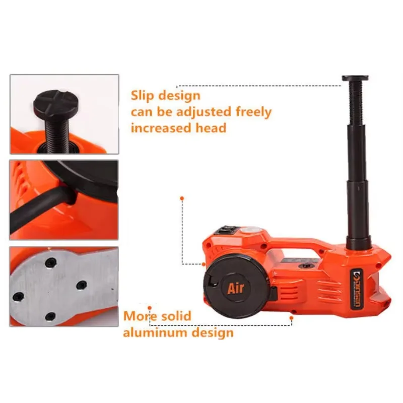 HF045 nuevo 3 en 1 gato eléctrico de coche DC12V 5T nuevos conectores de coche llave de compresor herramientas de vehículo Kit de herramientas de emergencia Kit de gato de coche