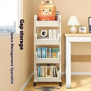 3/4/5 طبقات المتداول عربة مجلس الوزراء الحمام غرفة المعيشة المنزل منظم رف الكتب المحمولة الإبداعية المطبخ تخزين الرف أفضل 6 عربة وجبات خفيفة مستعملة - رقم 4