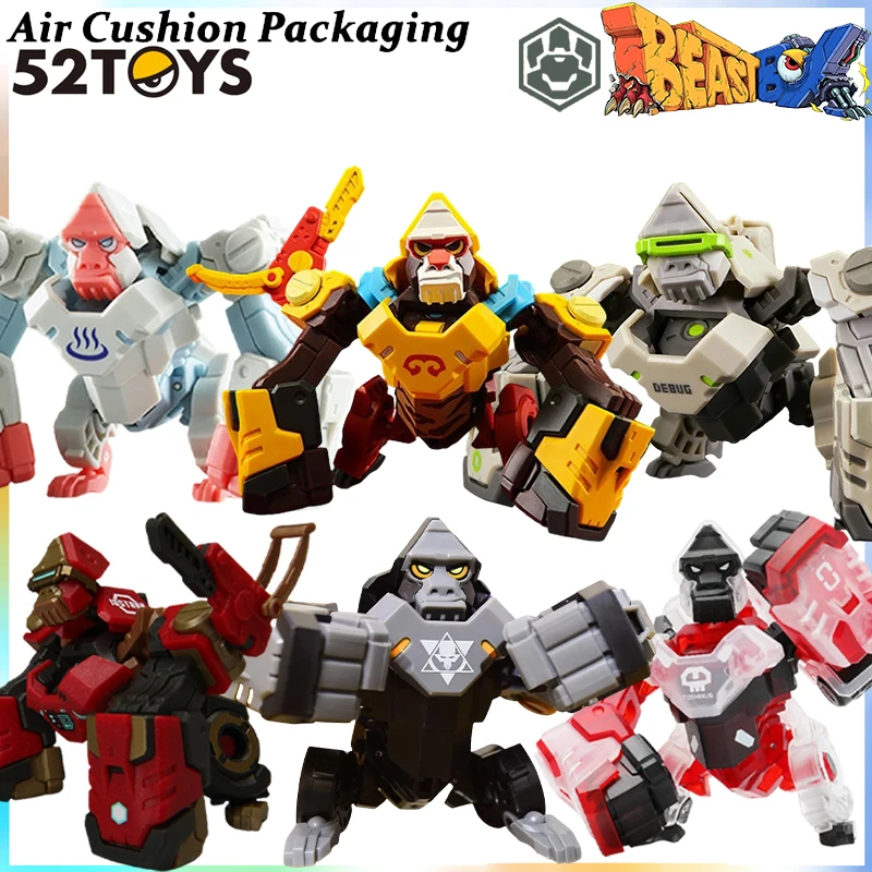

52TOYS Оригинальные фигурки-трансформеры серии BEASTBOX: Гигантский клан Когтей JOJO, Джостак Горилла, Мобильная команда Пилигрим. Модели игрушек.