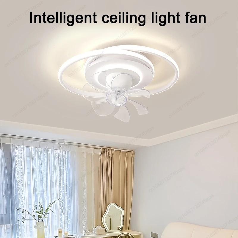 20-inch 7-Blade DC Motor Fan Light With 6 Wind Speed Remote Control, Suitable For Living Room And Bedroom Ceiling Fan Lights