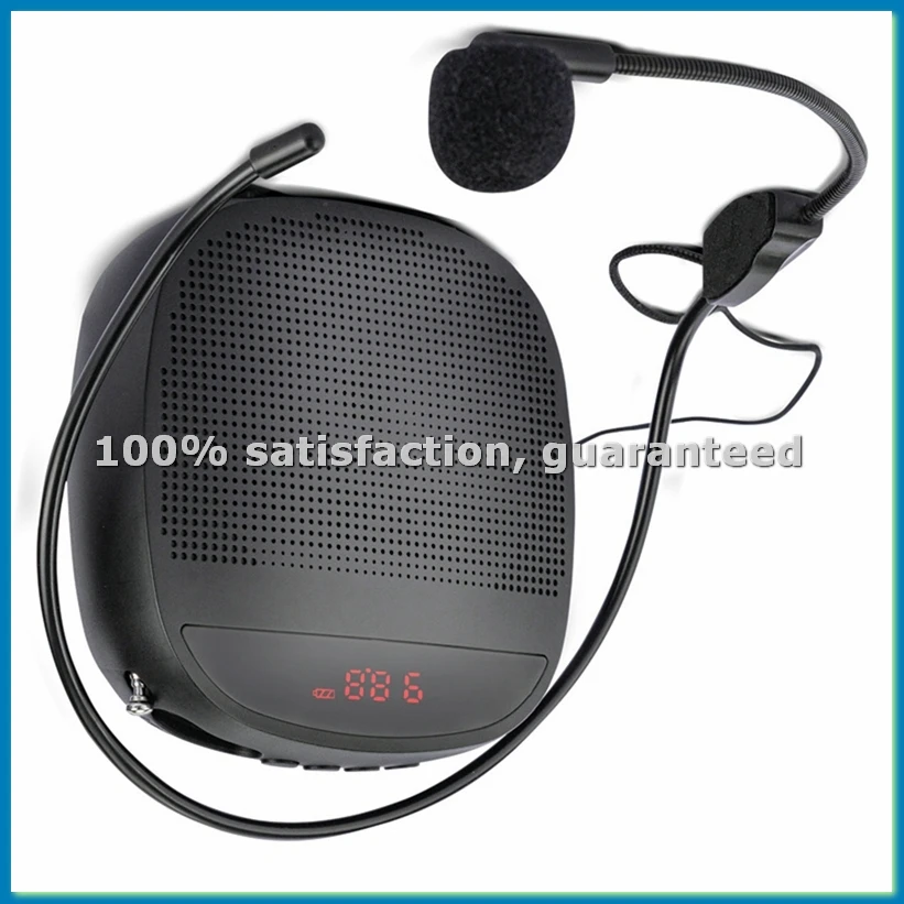 

Портативный усилитель голоса, проводные усилители голоса, динамик, FM-радио, головной микрофон, громкоговоритель для учителей, черный-ABFT