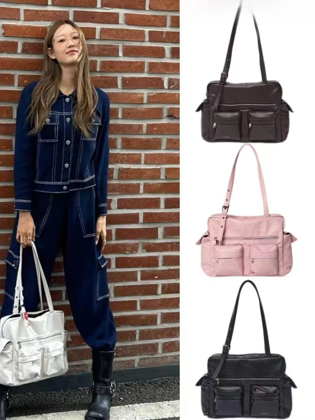 

Модная ретро-сумка-тоут большой вместимости, сумка на одно плечо, сумка для поездок на работу, женская сумочка для повседневного использования, цветная