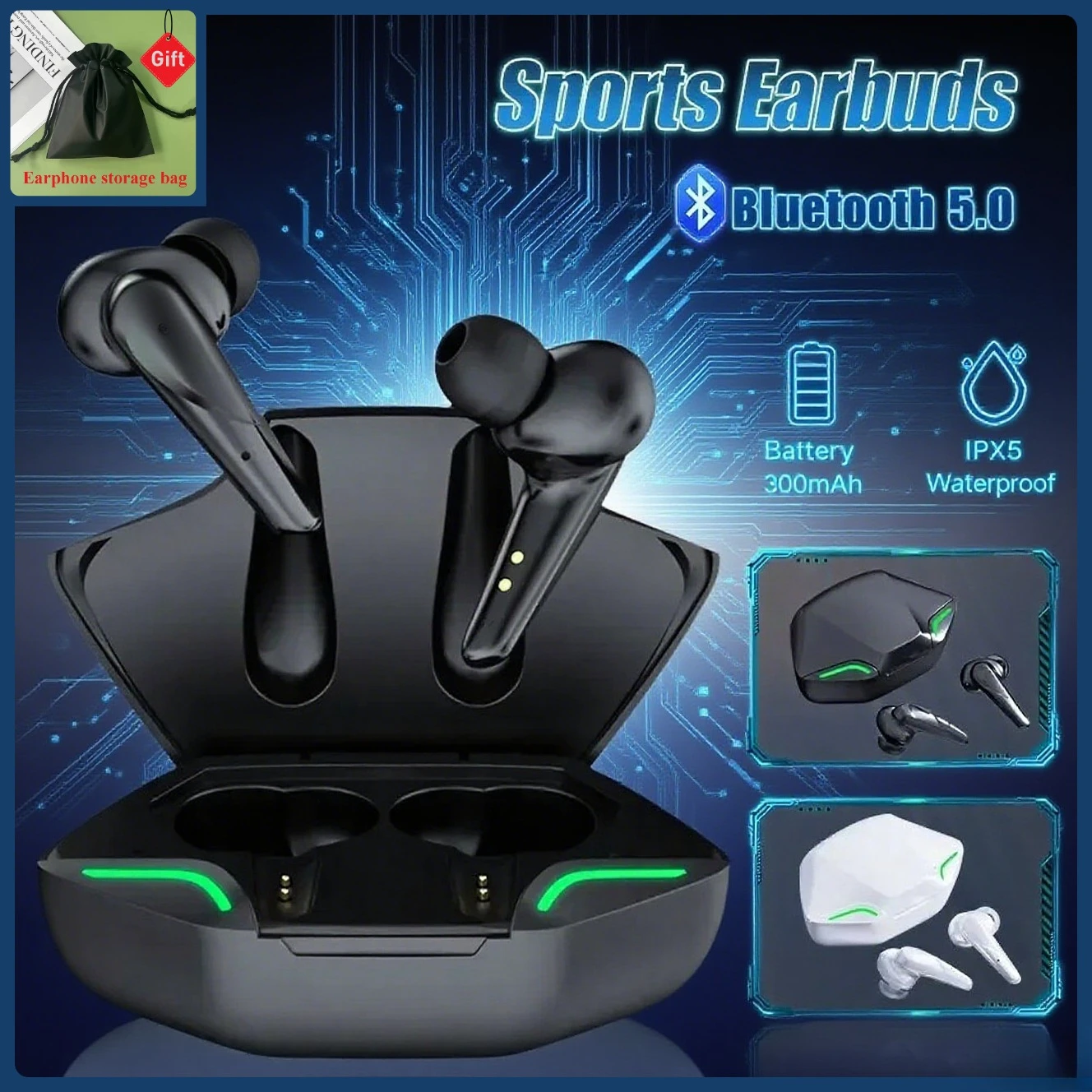 

Original X15pro TWS Wireless Headphones Game Bluetooth Headphones with Microphone Noise Reduction High Fidelity Bass Earphones