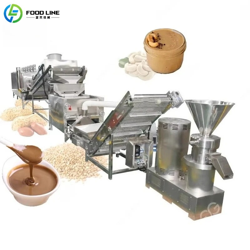 Customized Commercial Peanut Butter Production Line High Efficiency Nut Paste Processing Machine CE Certified