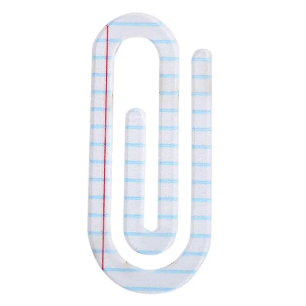 3Pcs/set Creative Paperclip Bookmark Acrylic Reading Mark Notebooks Paper Clips Lightweight DIY Paper Clips Crafts Decors