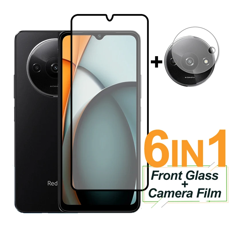 For Xiaomi Redmi A3 Glass Screen Protector Protective Full Cover Tempered Glass Phone Camera Lens Film On For Xiaomi Redmi A3